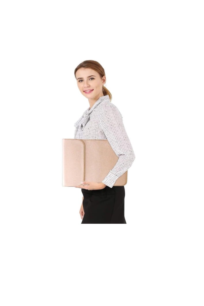Mosiso MOSISO Laptop Case 13 Inch Faux Suede Leather Sleeve with Accessory Pouch Compatible with MacBook Air M4 M3 M2 M1 2025–2018 and MacBook Pro M2 M1 2025–2016 – Rose Gold  - Image 5