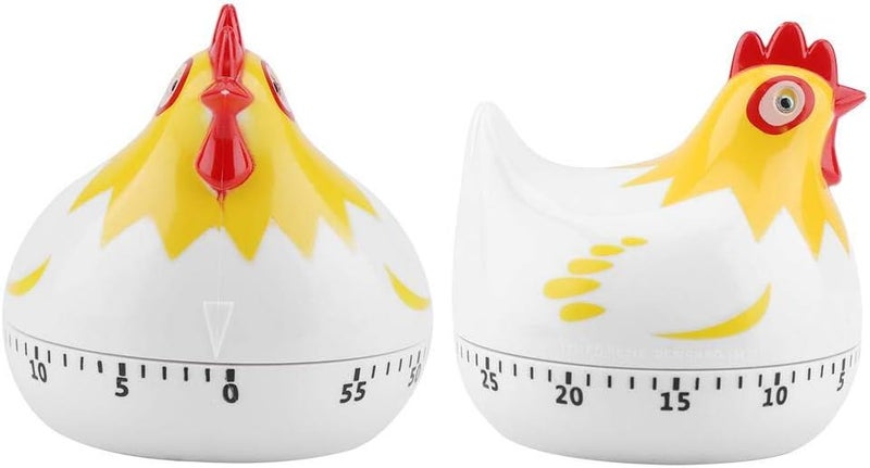 cheekyglo Kitchen Timer, Chicken Cooking Timer Cute Cartoon Countdown Timer for Cooking Baking(White) - Image 5