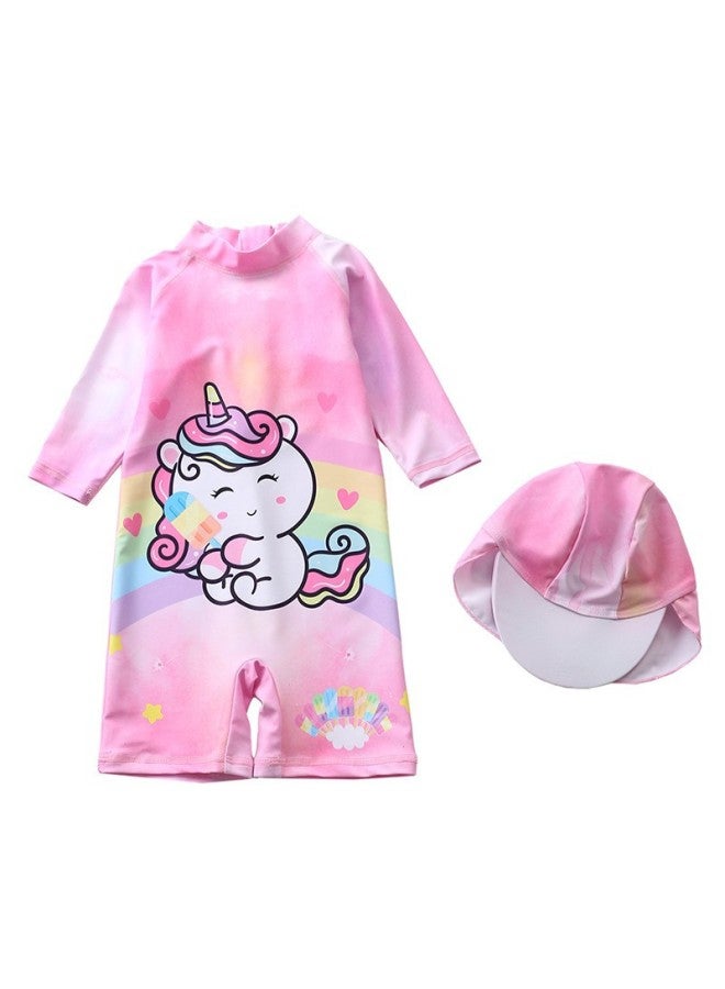 Children's Swimsuit Women's One-piece Swimsuit European And American Large, Medium And Small Children's Surfing Suit Baby Long-sleeved Girl's Swimsuit