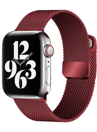 Loop Stainless Steel Strap With Magnetic Clasp For Apple Watch  42mm / 44mm / 45mm Apple Watch Strap For Apple Watch Series 7 / 6 / SE / 5 / 4 / 3 / 2 / 1 Red - pzsku/ZF4E5EB003FF690AD1D4EZ/45/_/1660739360/e93d1c2f-13e5-4092-816b-9d77c0de7467