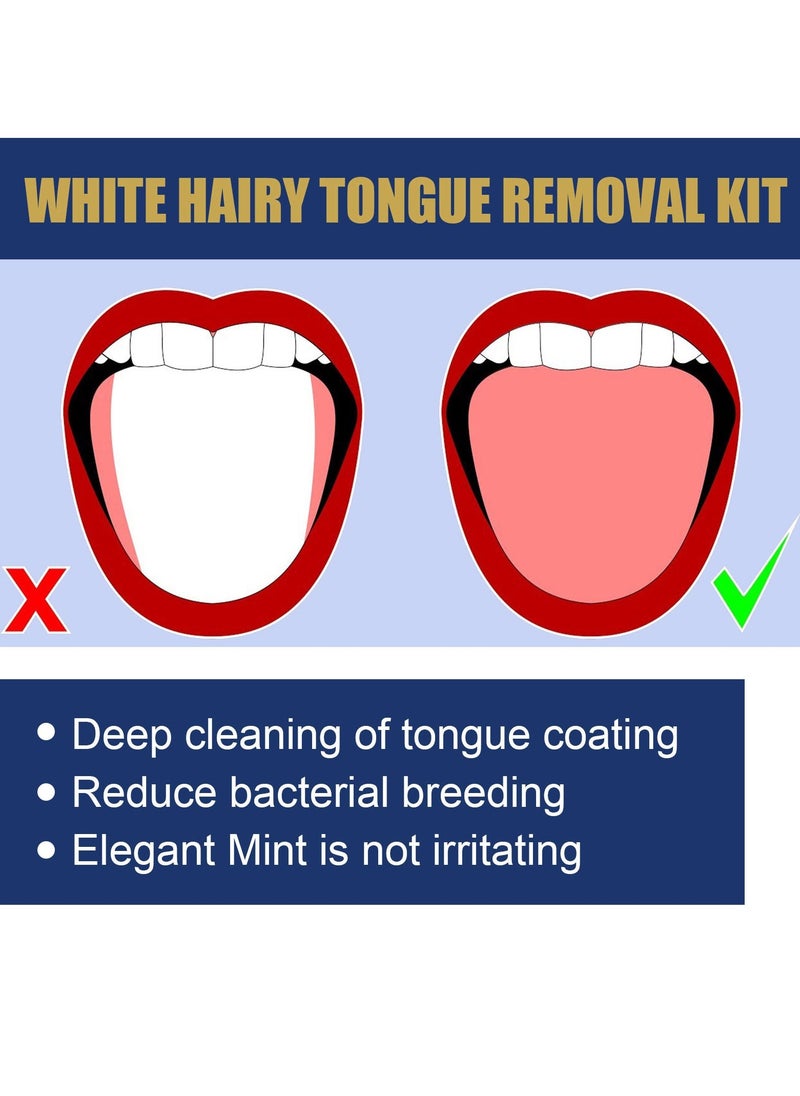 Jaysuing 3-PACK Oral Care Odor Removal Tongue Coating Cleaning Kit 50g*3 - Image 4