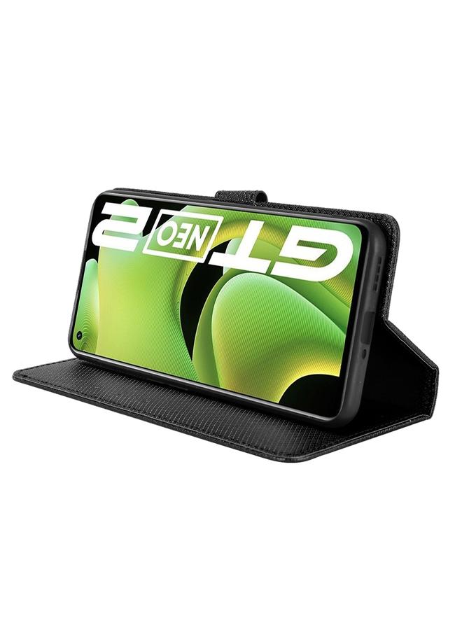 اس-توب جراب لهاتف OPPO Realme GT Neo2 / Realme GT2 جراب هاتف جلدي بنقشة ماسية - Image 5