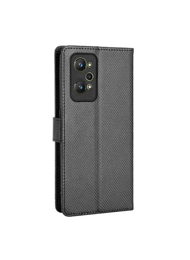 اس-توب جراب لهاتف OPPO Realme GT Neo2 / Realme GT2 جراب هاتف جلدي بنقشة ماسية - Image 3