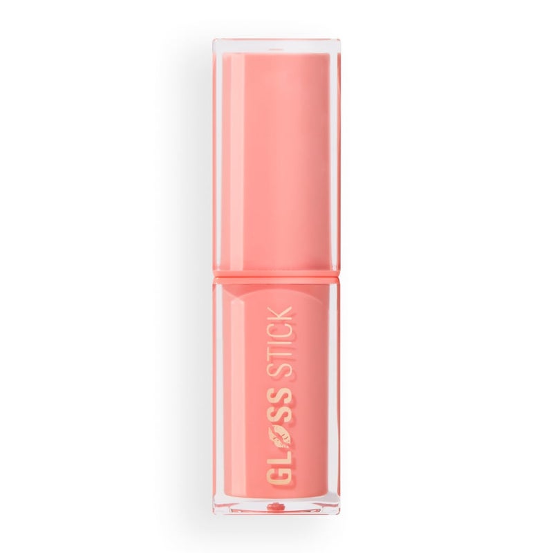 Revolution Pout Shine Glossy Lipstick Shimmer Peach Fizz - Image 2