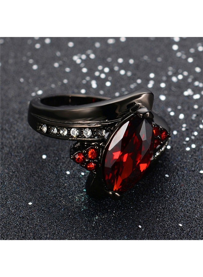 Beyond Couples Promise Rings, Anti Fading Titanium Engagement Ring, Suitable As A Couple Gift and Wedding Ring (Black+Red) - Image 4