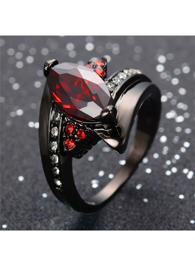 Beyond Couples Promise Rings, Anti Fading Titanium Engagement Ring, Suitable As A Couple Gift and Wedding Ring (Black+Red) - Image 5