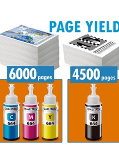 Generic Ink Set 664 for Epson Printer for EcoTank Printer L210 L220 L300 L355 L365 L555 L1300  - Image 2