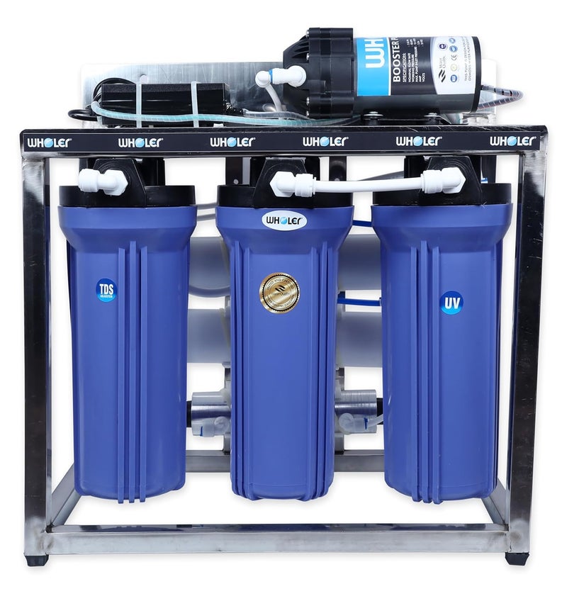 WHOLER WHOLER 25 LPH Commercial RO Water Purifier Plant with fully Automatic and Tds Adjuster Full Stainless Steel Body Works Upto 3000 TDS - Image 1