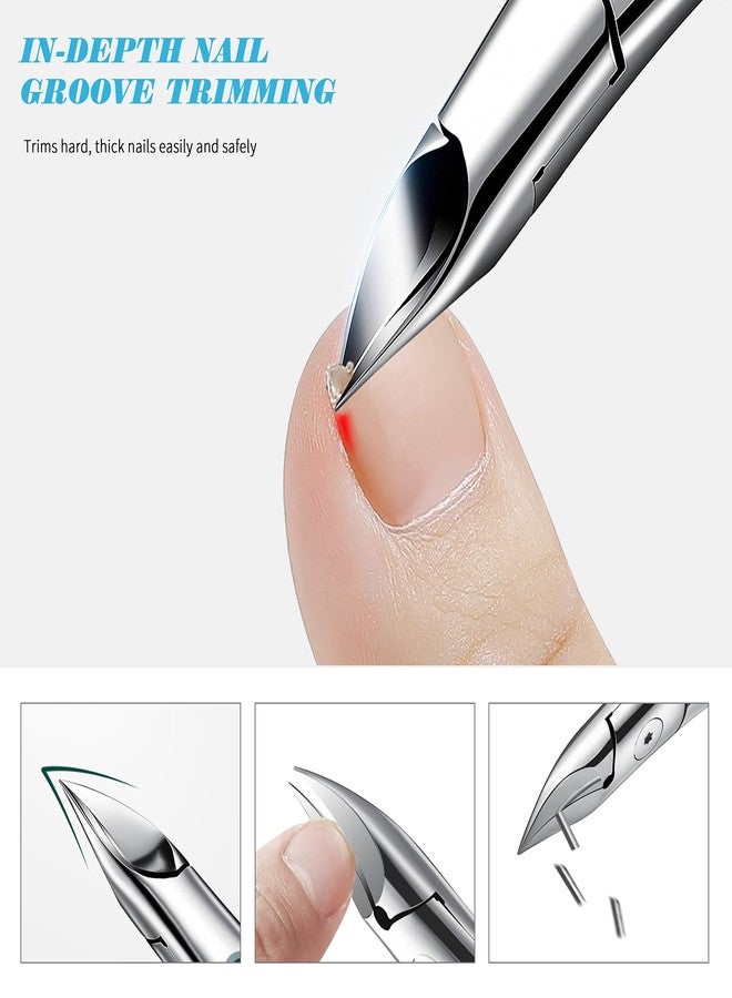 FVION Toenail Clippers, Professional Thick & Ingrown Toe Nail Clippers for Men & Seniors, Velvet-Soft Handle Toenail Cutter/Colorful Nail Clippers, High Grade Stainless Steel - Image 4