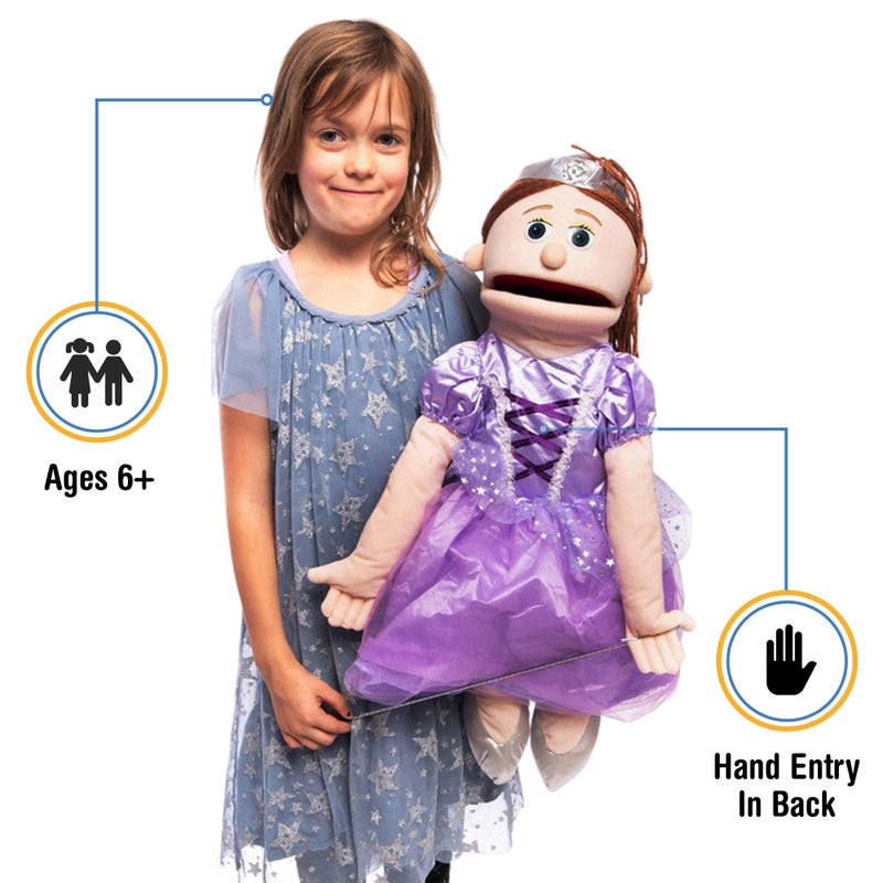 Silly Puppets 25 Princess Peach Girl Full Body Ventriloquist Style Puppet - Image 3