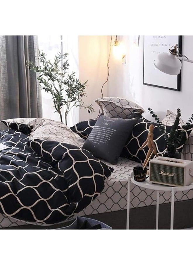 Modern Style Black Geometric Pattern Single Size Comforter Set 6Pcs Bedding Set Soft and Breathable Wrinkle and Fade Resistance 1 Lightweight Comforter 1 Fitted Sheet & 4 Pillowcases - pzsku/ZF4E670DDD5FB00AA4083Z/45/_/1702452570/141ea764-7499-4989-aef9-46dc7d1e736b