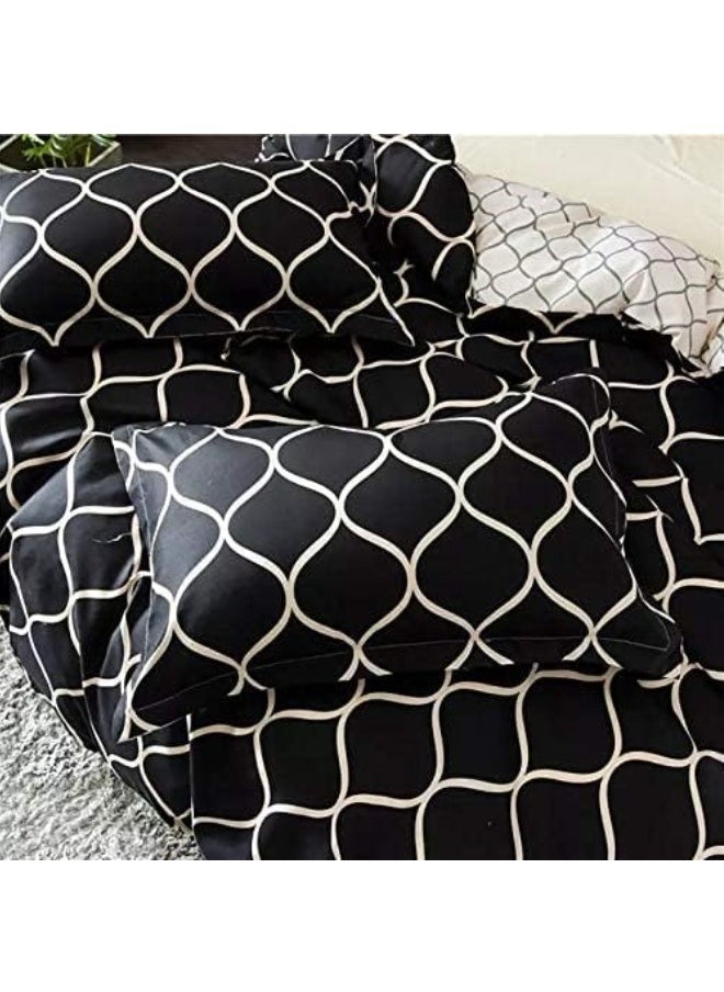 Modern Style Black Geometric Pattern Single Size Comforter Set 6Pcs Bedding Set Soft and Breathable Wrinkle and Fade Resistance 1 Lightweight Comforter 1 Fitted Sheet & 4 Pillowcases - pzsku/ZF4E670DDD5FB00AA4083Z/45/_/1702452571/a223ba4f-3d4c-48ee-989d-040315103d2d