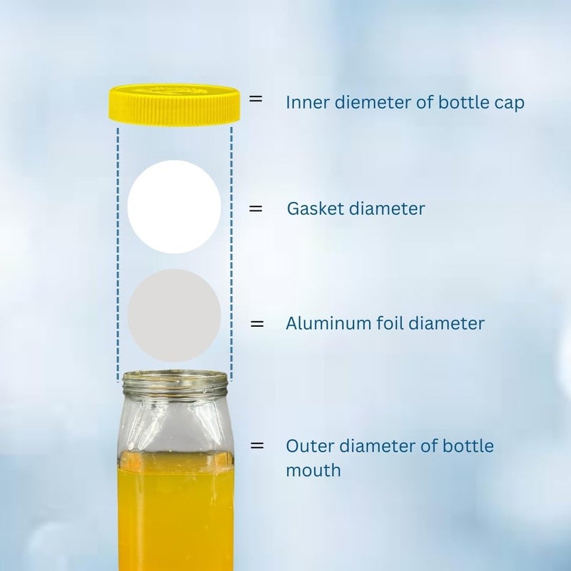 Smartpack SMART PACK Induction Wad for Packing Glass Jars Bottle Sealing Wad Jar Packing Wad Paperboard with Silver Foil Two Piece Seal Liner Glass type Size 732 MM with 500Piece - Image 5