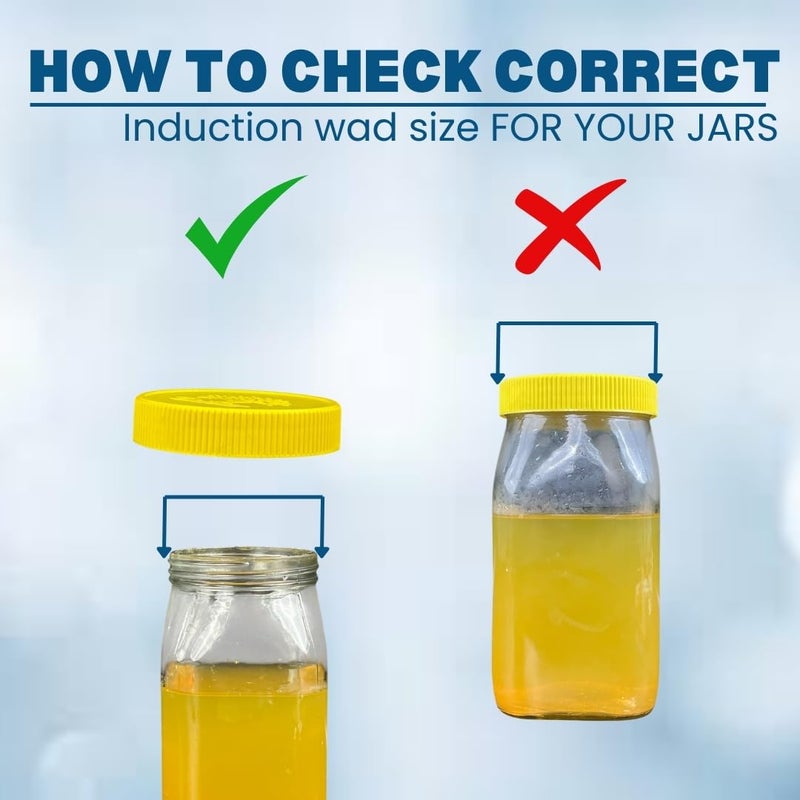 Smartpack SMART PACK Induction Wad for Packing Glass Jars Bottle Sealing Wad Jar Packing Wad Paperboard with Silver Foil Two Piece Seal Liner Glass type Size 732 MM with 500Piece - Image 4