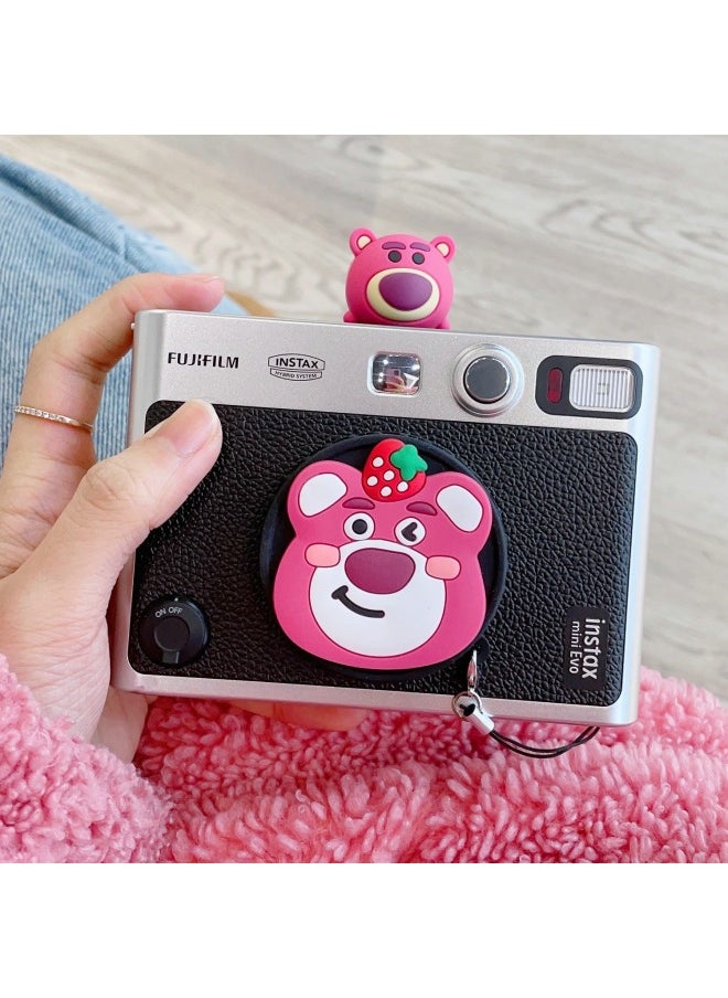 Generic - Color Picture Suitable For Fujifilm Instax Mini Evo Special Silicone Lens Cover Camera Protective Cover-Color:Black Lid-total Toy Movement - Image 1