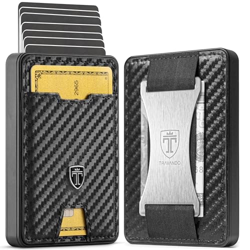 TRAVANDO Swype Slim Wallet for Men Metal RFID Blocking Mens Wallet Card Case (Without AirTag* Pocket) - Image 1