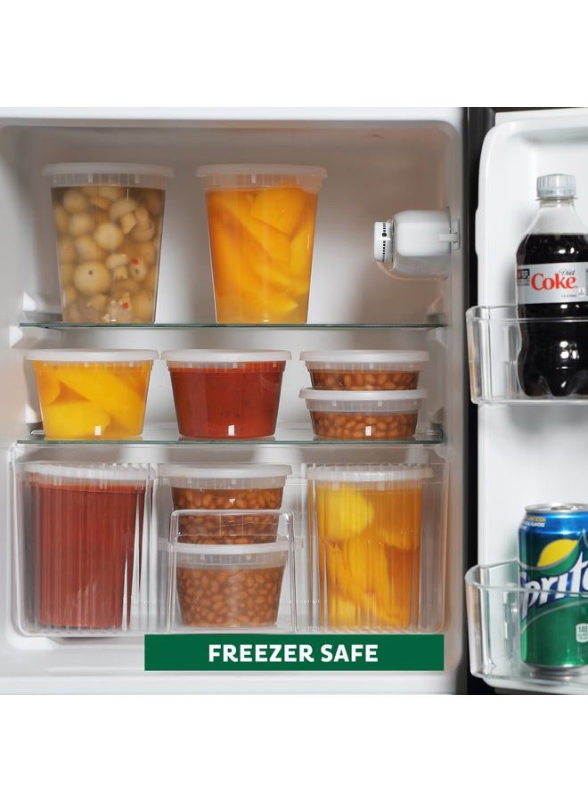 Freshware Food Storage Containers with Lids Plastic Containers, Deli, Slime, Soup, Meal Prep Containers | BPA Free | Stackable | Leakproof | Microwave/Dishwasher/Freezer Safe 16 oz. YH-S16X36 - Image 4