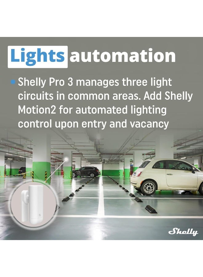 Shelly Shelly Home Relais Pro 3 WLAN & LAN Schaltaktor 3x 16A Max. 48A BT  - Image 4