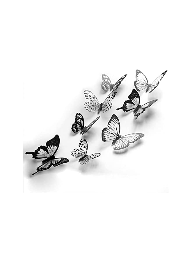 Zaboon Wall Stickers, 72 Pcs 3D Black And White Crystal Wall Decals, Household Creative 3D Double Layer Stereo Wall Sticker, Diy Home Decor Removable Sticker, Bedroom Window Arbitrary Stickers - Image 2