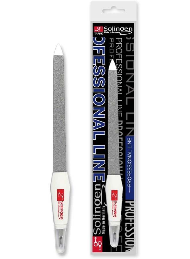 Solingen Sapphire Nail File Cuticle Trimmer DualSided Professional Nail File for Fingernails Toenails Durable German Steel 2in1 Manicure Tool Large Size - Image 2