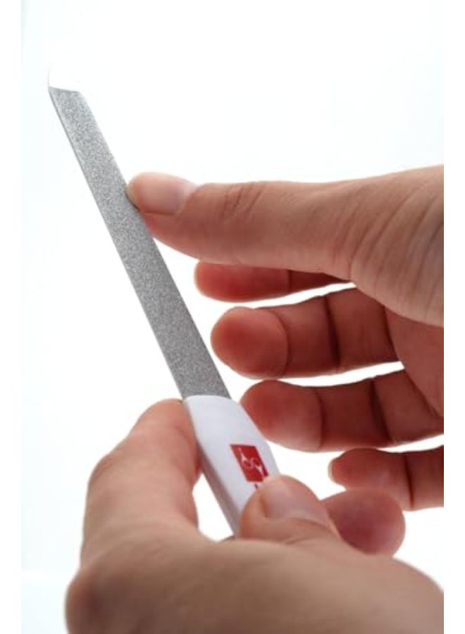 Solingen Sapphire Nail File Cuticle Trimmer DualSided Professional Nail File for Fingernails Toenails Durable German Steel 2in1 Manicure Tool Large Size - Image 3
