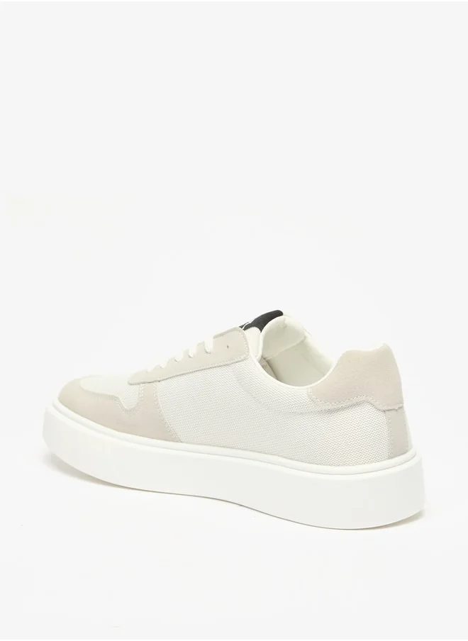 ال بي ال من شو اكسبرس Men's Textured Sneakers with Lace-Up Closure