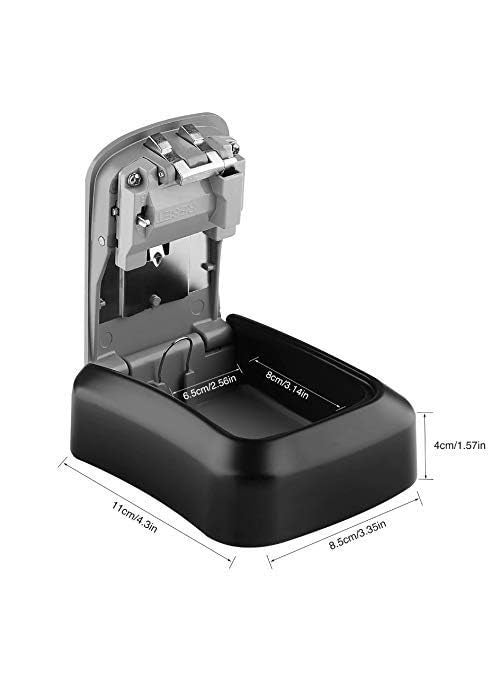 Kixony - Kixony Key Safe Box Key Safe Lock Box Outdoor Storage Box with Code Combination Password Security Lock Wall Mounted Hanging - Image 1