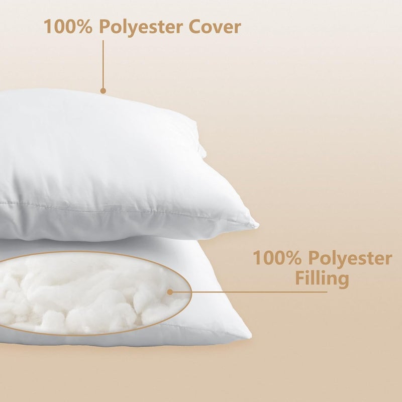 IMSMARTMART Ultra Soft Microfiber Bed Pillows - Pack of 2 | Fluffy, Luxurious Hug Pillows for Sleeping | 3 Month Warrenty 3 Month Warrenty (Standard - 18 x 27 Inches, Brown) - Image 3