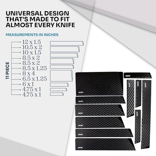 Asaya Professional Knife Edge Guards -Universal Blade Covers - Extra Strength, ABS Plastic and BPA-Free Felt Lining, non-Toxic and Food Safe - Knives Not Included (11Pcs) - Image 2