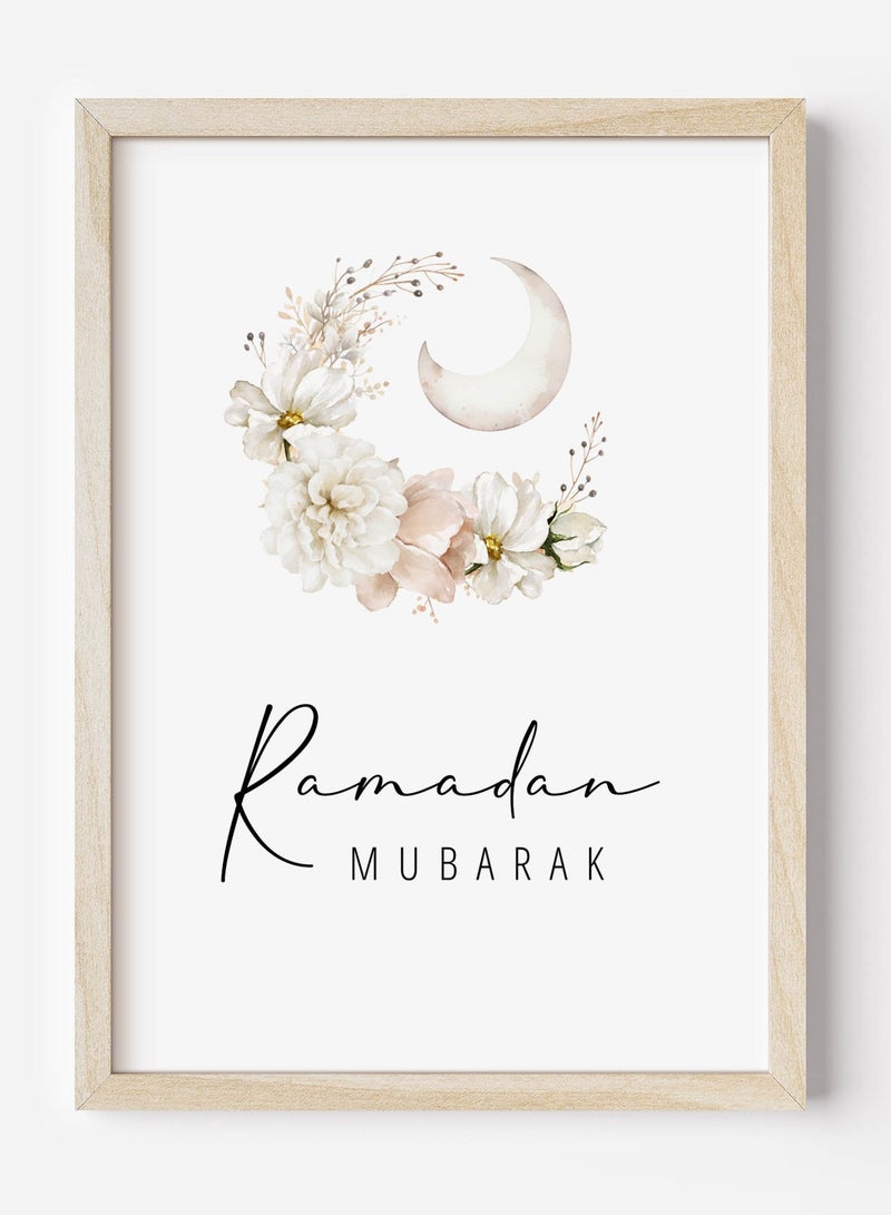 Ramadan Kareem Digital Art Home Décor Illustration , Ramadan Gift , Poster with Frame 30x40cm