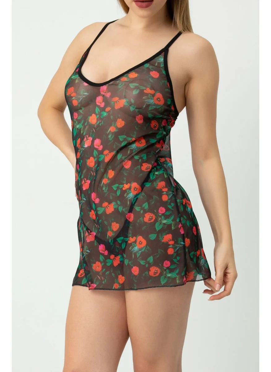 Miorre Phevos Patterned Strappy Nightgown