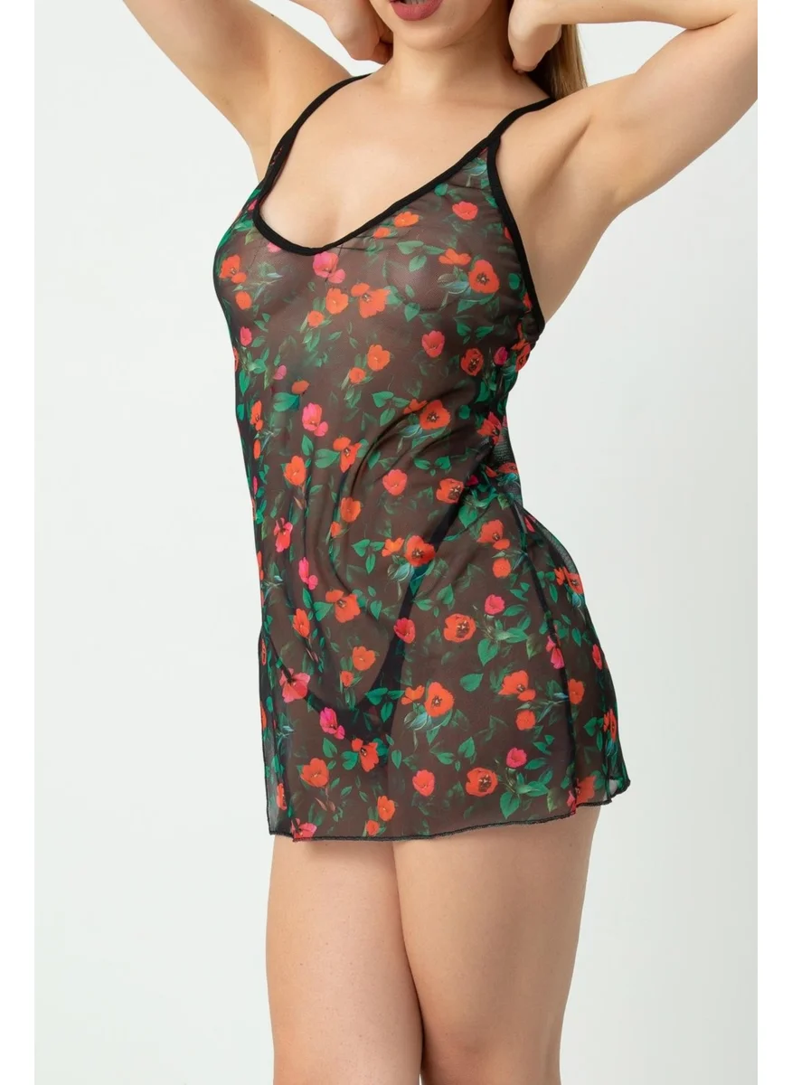 Miorre Phevos Patterned Strappy Nightgown