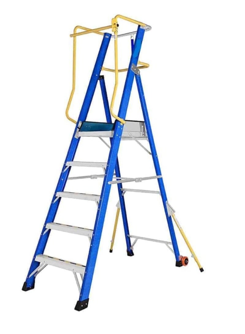 ABBASALI 5ft Fiberglass Platform Ladder (1.4m) - Image 1