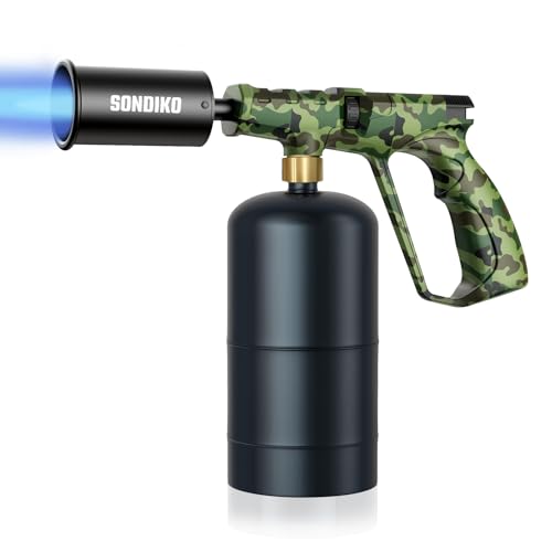 Sondiko Propane Torch Head Powerful Kitchen Torch for Cooking BBQ Sous Vide and Steak Searing Adjustable Blow Torch Perfect Campfire Charcoal Starter Gas Welding KitPropane Tank Not Included - Image 1
