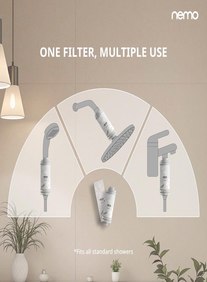 NEMO Vitamin Shower Filter (Simple White Musk) | Made in South Korea | Vitamin C + Glycerin Enriched | For Soft Skin & Smooth Hair | Advanced Chlorine & Rust Removal | De-stress with Aromatherapy - Image 2