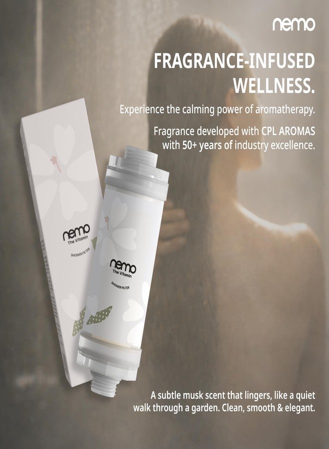 NEMO Vitamin Shower Filter (Simple White Musk) | Made in South Korea | Vitamin C + Glycerin Enriched | For Soft Skin & Smooth Hair | Advanced Chlorine & Rust Removal | De-stress with Aromatherapy - Image 4