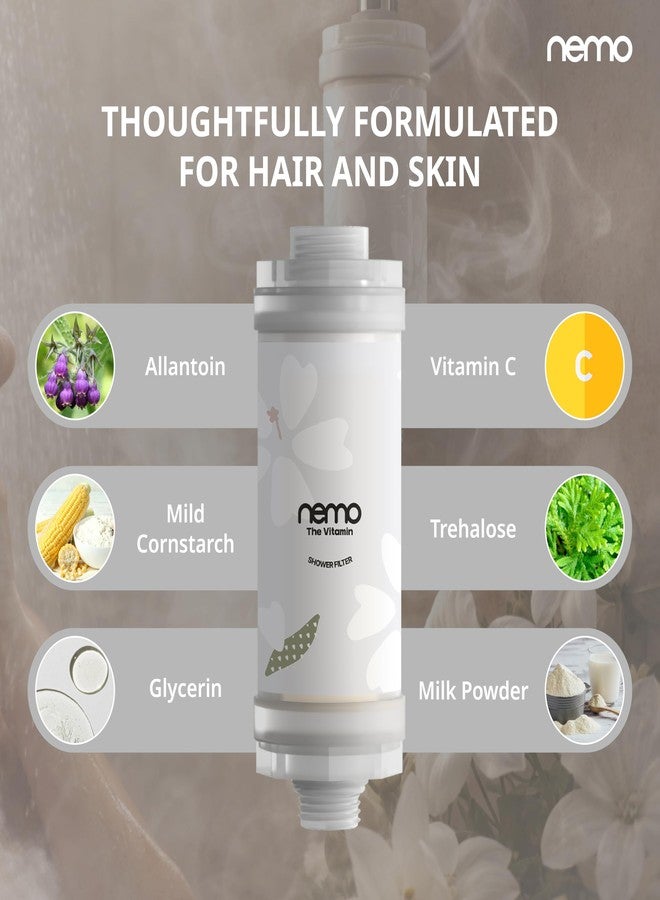NEMO Vitamin Shower Filter (Simple White Musk) | Made in South Korea | Vitamin C + Glycerin Enriched | For Soft Skin & Smooth Hair | Advanced Chlorine & Rust Removal | De-stress with Aromatherapy - Image 5