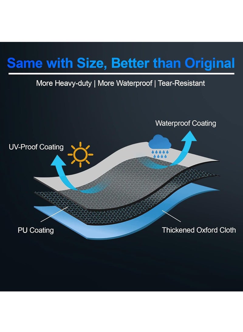 Meetion MEETION Grill Cover 28 inch, BBQ Grill Cover Black, Waterproof BBQ Gas Grill Cover, Heavy Duty & Waterproof Covers for Weber 22 Inch Master Touch Charcoal Grill, Original Kettle Grill  - Image 3