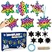 CY2SIDE 60PCS Snowflake Color Scratch Cards Winter Snowflake Hanging Scratch Cards Snowflake Magic Art Rainbow Color Paper Ornaments for Winter Christmas Party Supplies - Image 2