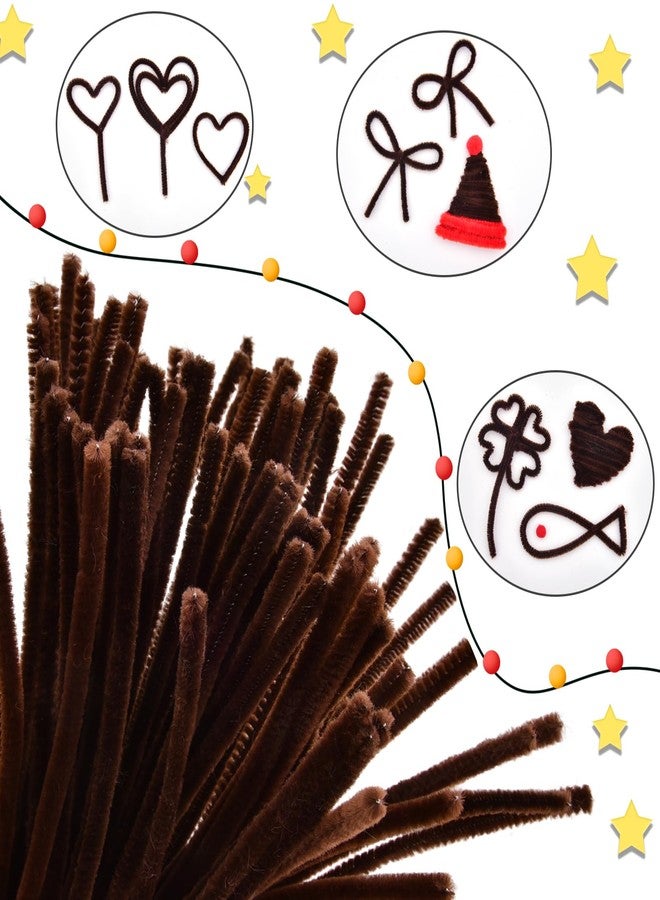 Hapeper 400 Pieces Brown Christmas Pipe Cleaners Chenille Stems for Christmas DIY Arts Crafts Projects Supplies - Image 4