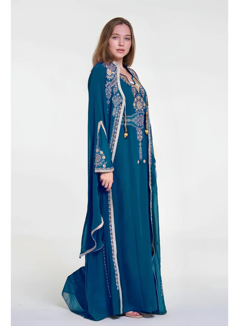 AL BENT AL SHARQIEH embroidered kaftan dress