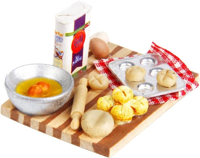 klarako Food Cooking Board Mini for 1:12 Scale Dollhouse Kitchen Dining Table Decor - Image 5