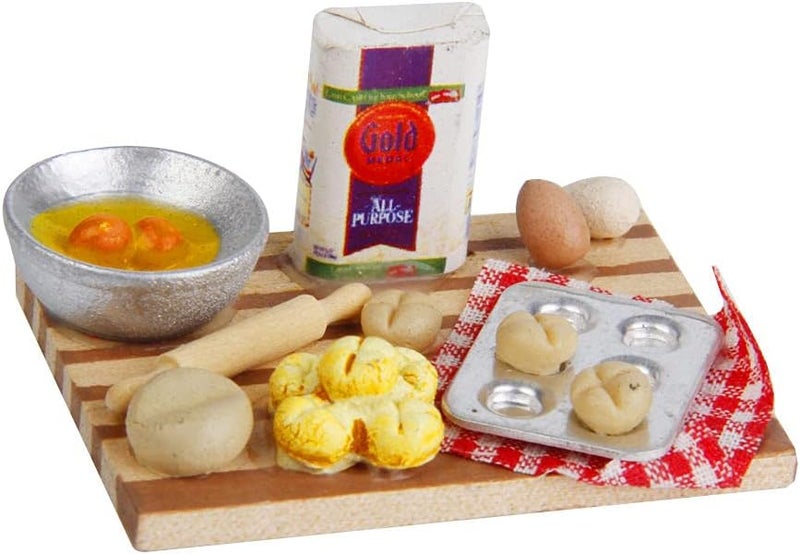 klarako Food Cooking Board Mini for 1:12 Scale Dollhouse Kitchen Dining Table Decor - Image 2