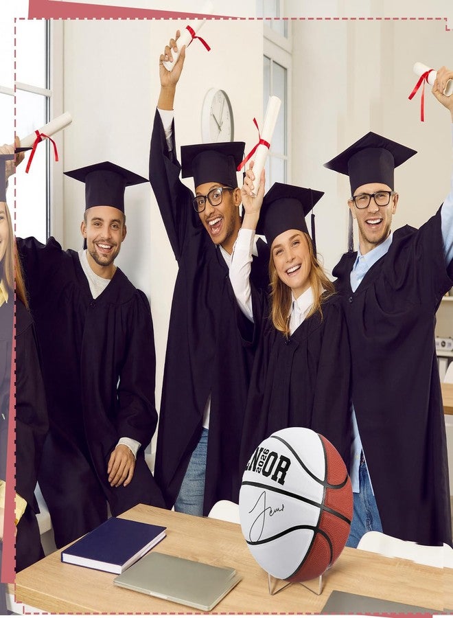 Liliful 2026 Graduation Autograph Basketball Football Blank Official Size with Acrylic Stand Signature Pen Pump for High School College Senior Night Class of 2026 Gift(1 Set,Congrats Basketball) - Image 4