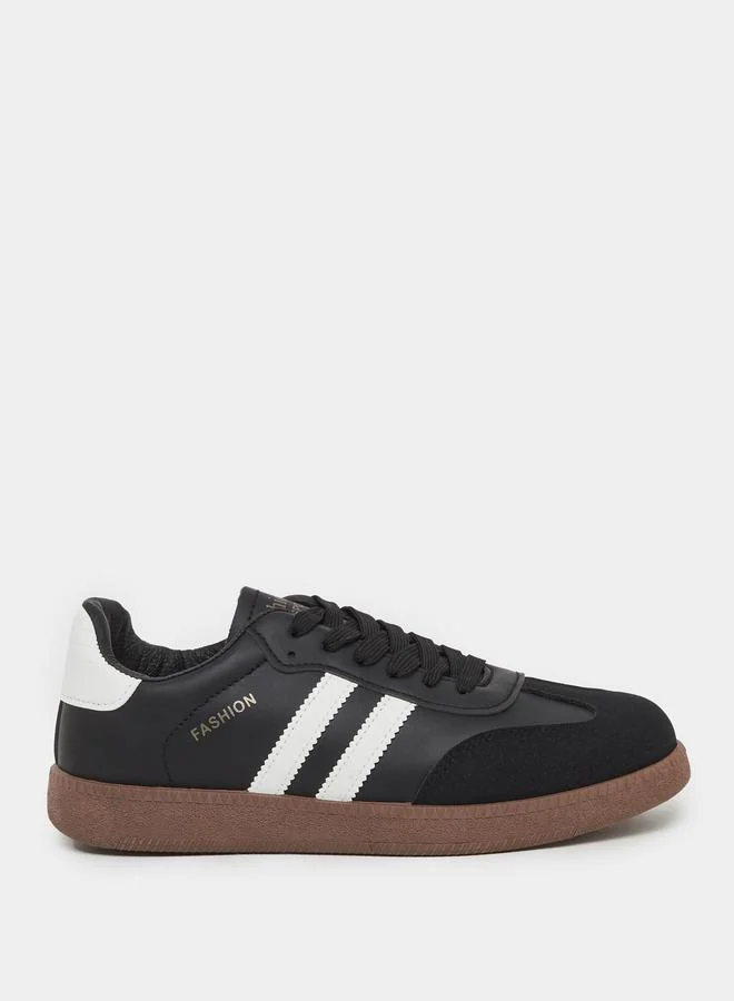 Styli Styli Striped Lace Up Sneakers