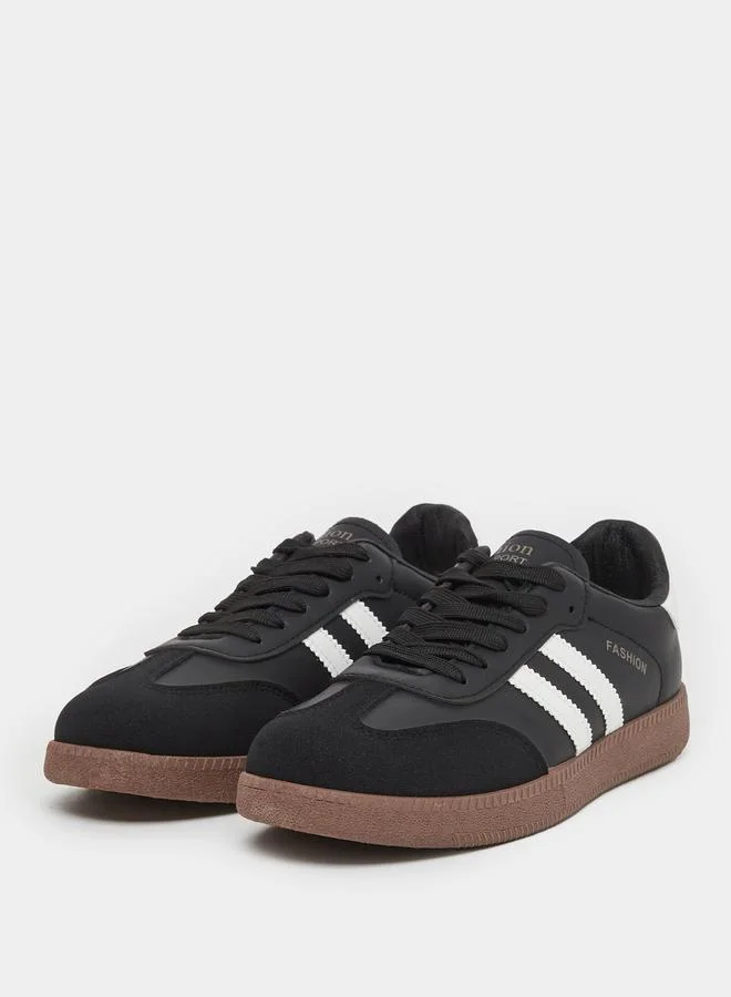Styli Styli Striped Lace Up Sneakers