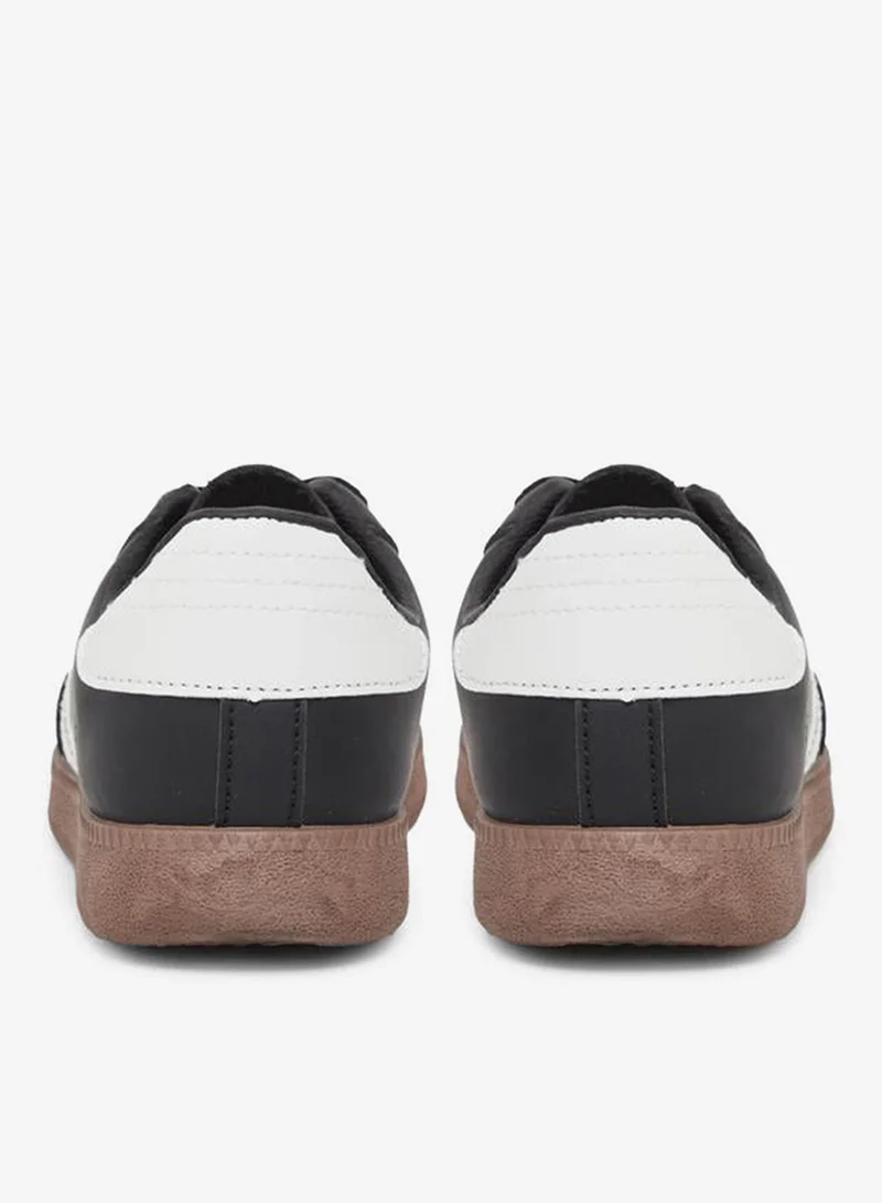 Styli Active Striped Lace Up Sneakers