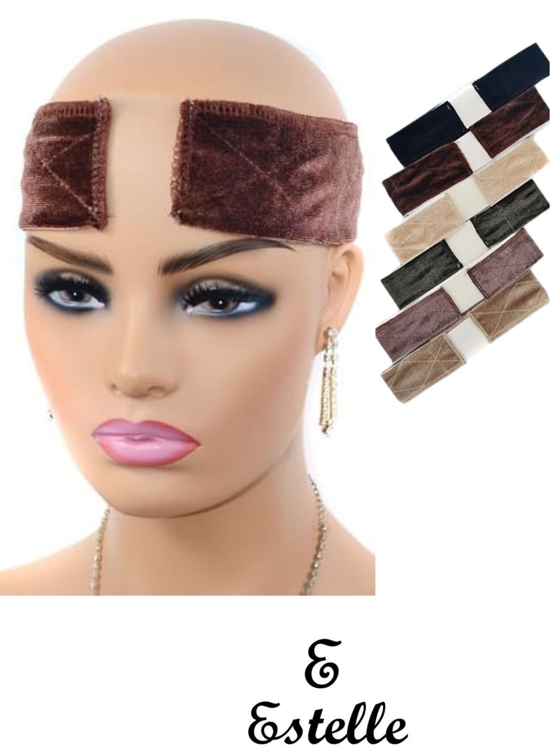 Estelle Wig Grip Non Slip Lace Wig Band Wig Headband Grip Velvet Scarf Hair Band for Wigs and Frontal 01 piece Black - Image 1