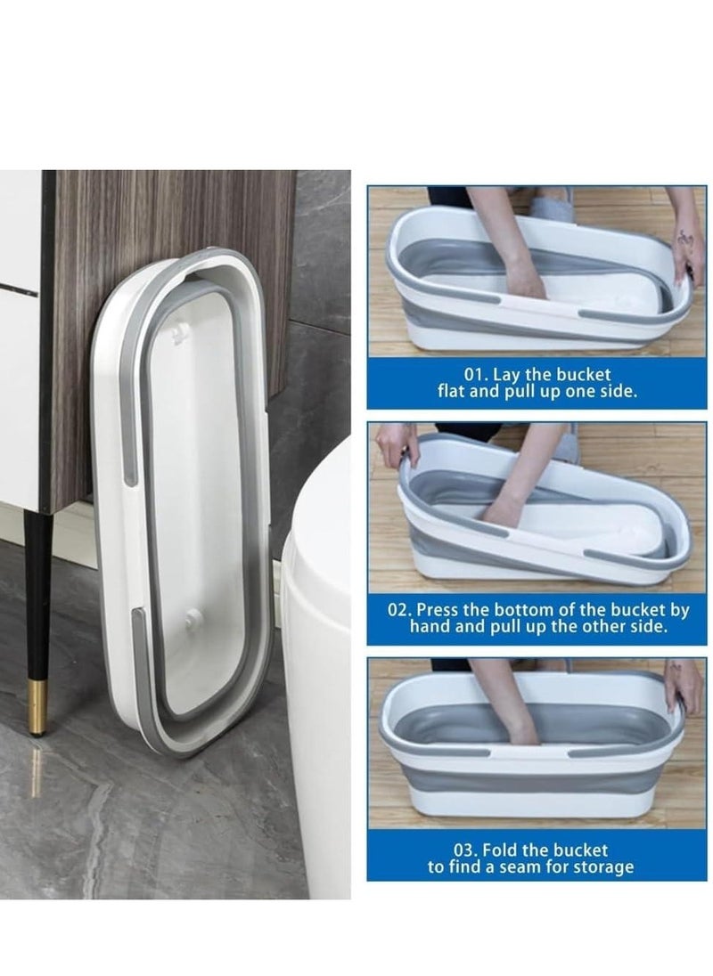 Generic - Foldable Mop Bucket with Wheels and 2 Handles, Multi-Purpose Portable - Image 1