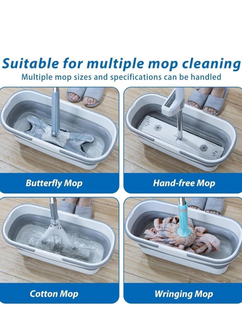 Generic - Foldable Mop Bucket with Wheels and 2 Handles, Multi-Purpose Portable - Image 1